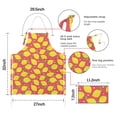 thumbnail image 7 of Yellow Lemon Fruit Dots Red Pattern Apron-Garden Aprons for Women with Pockets-Cotton Linen Waterproof Kitchen Cooking Gardening Aprons Adjustable for Kitchen,Cooking,BBQ and Salon 33x27 Inch, 7 of 7