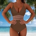 thumbnail image 6 of Roncen Women's Tummy Control Swimsuits Mesh Sexy One Piece Bathing Suits Slimming V Neck Swimwear, 6 of 8