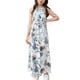 thumbnail image 1 of Vestido largo de princesa con estampado irregular sin mangas para niñas, estilo vacacional, de poliéster, para verano, 1 of 8