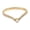 14k Rose Gold Finish, variant on Round Cut Diamond Curved Wedding Ring- V Shaped Ring in 14K Yellow Gold Finish- Dainty Diamond Ring