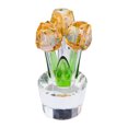 thumbnail image 1 of Figura de tulipán de cristal sintético coleccionable, adorno de flor de tulipán transparente, ramo de flores de cristal, regalo para cumpleaños, mujeres, novias y esposas., 1 of 8