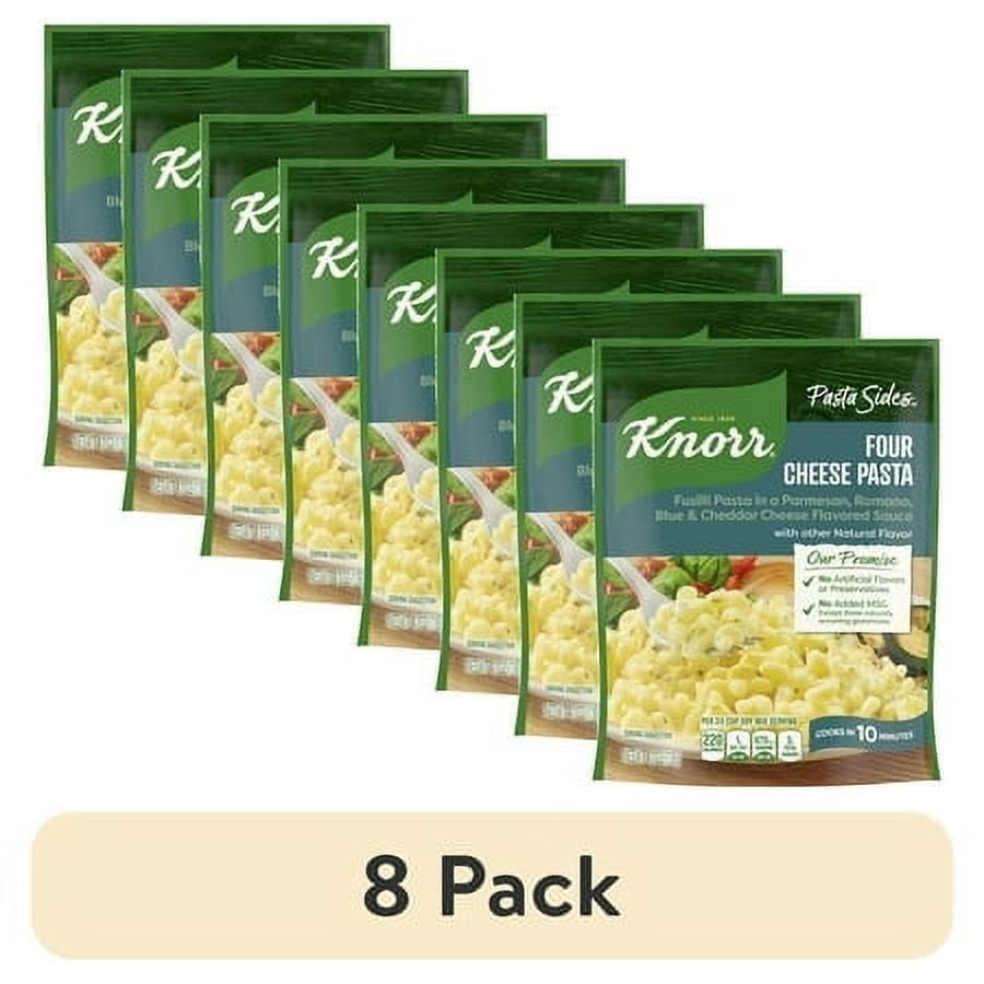 (4 pack) Knorr No Artificial Flavors Parmesan Pasta Sides, 7 Minute Cook Time, 4.3 oz