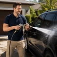 thumbnail image 4 of High Pressure Hose Nozzle, Adjustable Spray for Car Washing Garden Watering, Heavy Duty Outdoor Cleaning Tool, 4 of 5
