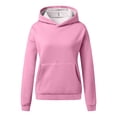 thumbnail image 6 of Black and Friday/Cyber .Monday Deals Hueook Sweatshirts for Women Plus Size Long Sleeve Solid Color Fashion Casual Hooded Blouse With Pocket rewneck Pullover Sweatshirt Tops, 6 of 8