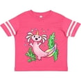 thumbnail image 3 of Inktastic Axolotl Unicorn with Rainbow Tail, Bubbles and Seaweed. Boys or Girls Toddler T-Shirt, 3 of 5
