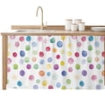 thumbnail image 2 of Colorful Polka Dot Cabinet Curtain 28"Wx51"L, Dustproof Storage Cabinet Curtain with Self Adhesive Tape, Rainbow Polka Dot Watercolor Tall Pantry Cover Drape for Kitchen, Laundry Room, Utility Closet, 2 of 9
