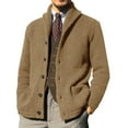 thumbnail image 4 of New Sweater Men's Euro American Solid Long Sleeve Knitted Cardigan, 4 of 5