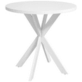 thumbnail image 1 of HOMCOM 29.5" Round Kitchen Table, Dining Table for Small Spaces, Steel Leg, 1 of 10