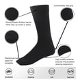 thumbnail image 4 of MANARC Men Women Cotton Crew Socks Soft Comfortable Durable Breathable 6 Pack Black, Melange Grey, Melange Blue., 4 of 5