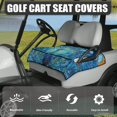 thumbnail image 3 of Whosucclay Pixelated Peacock Display 4 Front Pockets Golf Cart Seat Cover Multi-Pockets for Club Car EZGO Yamaha Icon, Elastic Golf Cart Seat Protector, 3 of 7