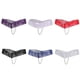 thumbnail image 3 of Bragas sexys sin entrepierna para mujer, tanga de encaje transparente, ropa interior con perlas Blanco, 3 of 9