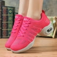 thumbnail image 4 of Women's Jazz Shoes Dance Trainers Lace Up Cushion Breathable Ladies Split Sole Dance Sneakers Platform Shoes, 4 of 11