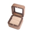 thumbnail image 3 of Caja de madera para anillos, caja de baratijas, elegante diseño retro, caja de negro para anillos de compromiso, caja de joyería para propuesta, Terciopelo gris, 3 of 8