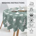 thumbnail image 5 of Merry Christmas Round Tablecloth 60 Inch, Christmas Party Tablecloths Stain Resistance Polyester Table Cloth for Holiday Parties Kitchen Dining Indoor Outdoor, 5 of 6