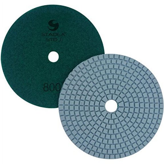 Stadea PPW125D Diamond Polishing Pads 4 Inch - For Concrete Terrazzo Marble Granite Edge Countertop Floor Wet Polishing, Grit 800 - Pack of 2