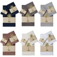 thumbnail image 2 of Authentic Hotel and Spa  Turkish Cotton Palm Tree Embroidered 3 piece Towel Set Navy Blue, 2 of 5