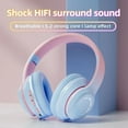 thumbnail image 2 of Bluetooth Kids Headphones, Wireless Kids Headphones Over Ear with Microphones,Stereo Sound,8H Playtime, Foldable&Adjustable Children Headphone,Blue, 2 of 5