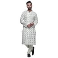 thumbnail image 4 of Atasi Cotton Printed Long Kurta Pajama For Men Designer Casual Kurta Pajama Clothing, 4 of 5