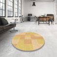 thumbnail image 3 of Ahgly Company Indoor Square Patterned School Bus Yellow Area Rugs, 8' Square, 3 of 6