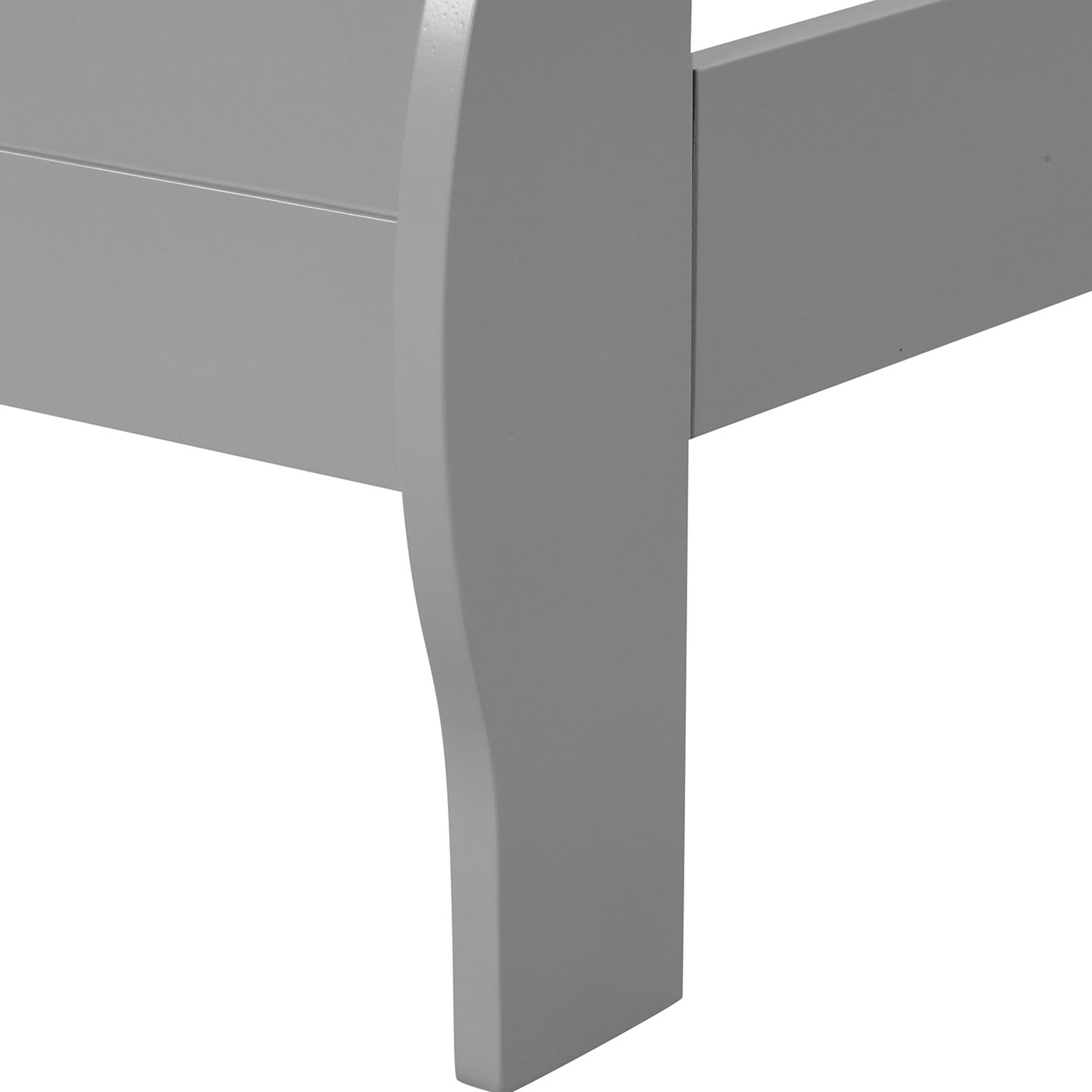 Furniture of America Vrai Adult Twin Sleigh Headboard Wood Panel Bed, Gray
