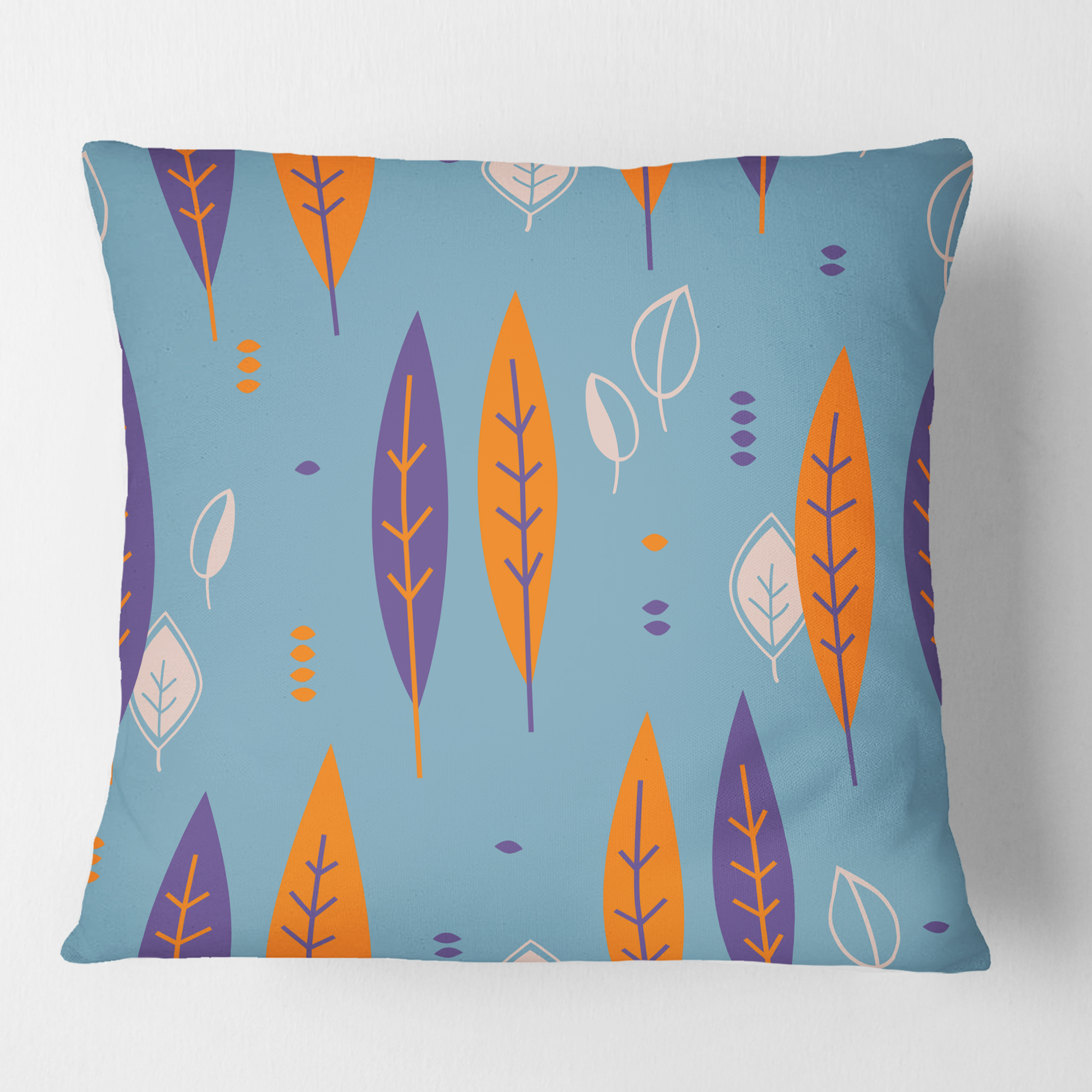 Designart Floral Retro Botanical Pattern II' Mid-Century Modern Throw Pillow - 18x18