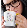 thumbnail image 2 of 3drose, Colorful Horse Silhouette, 11oz Two-tone Yellow Mug, 2 of 6