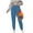 Blue, variant on Women's Plus Size Workout Pants Comfy Soft Fleece Lined Yoga Running Joggers Lounge Athletic Gym Tapered Pants