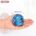 thumbnail image 3 of Uxcell 3-Pack Decorative Ball for Bowls, 2.4 Inch Mosaic Glass Balls Decorative Glass Orbs for Home Decor/Dining Tables [Blue White], 3 of 7