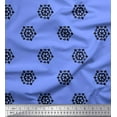 thumbnail image 1 of Soimoi Blue Cotton Poplin Fabric Artistic Floral Decor Fabric Printed Yard 42 Inch Wide, 1 of 3