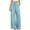 Blue, variant on Palazzo Pants for Women 2026 Spring Summer Loose Fit Elastic High Waist Wide Leg Flowy Boho Beach Pants with Pockets