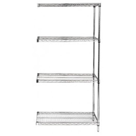 Quantum Storage AD74-1472C Chrome Wire Shelving Add-On Kit - 14 x 72 x 74 in.