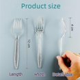 thumbnail image 2 of 100pcs Clear Plastic Forks, 2 of 5