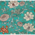 thumbnail image 4 of oneOone Cotton Poplin Twill Turquoise Blue Fabric Leaves & Floral Fabric For Sewing Printed Craft Fabric By The Yard 56 Inch Wide, 4 of 4