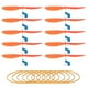 thumbnail image 1 of Uxcell 10Pcs Hélice de Plástico Hélice Palas 5" Naranja, 1 of 5