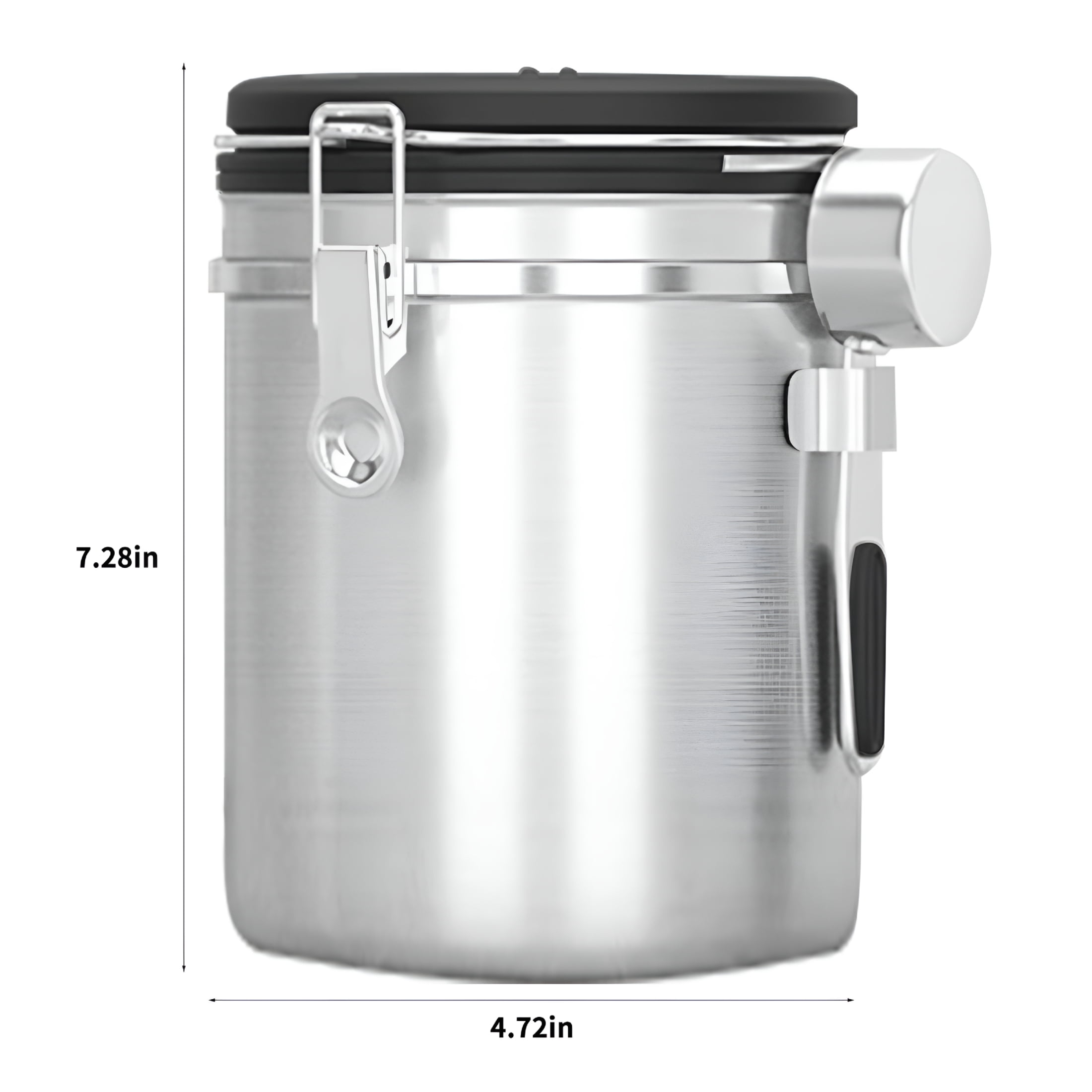 ACDANC Coffee Canister,Coffee Container with Scoop Airtight Stainless Steel Kitchen Food Storage Container for Grounds Coffee,Beans,Tea,Flour,Cereal,Sugar (1.8L)