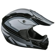 (2 pack) Fuel Helmets Adult Frenzy MX Off Road Helmet Black Graphic - Med