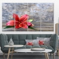 thumbnail image 1 of Beautiful Fallen Red Lily Flower - Large Floral Canvas Artwork, 1 of 4