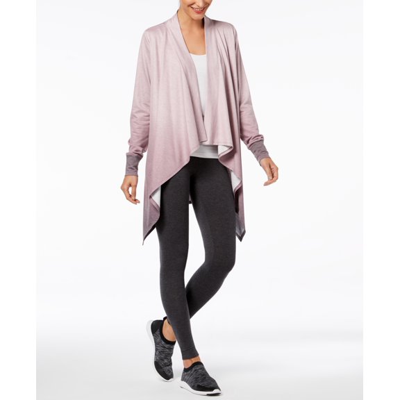 Ideology Women's Dip-Dyed Wrap Athletic Top, Antique Rose, XL