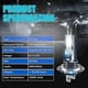 thumbnail image 4 of 2pcs H7 Led Headlight Bulb Kit Car Fog Light Bulbs High Low Beam 110w 30000lm Super-Bright 6000k White Led Lights For Vehicles, 4 of 4