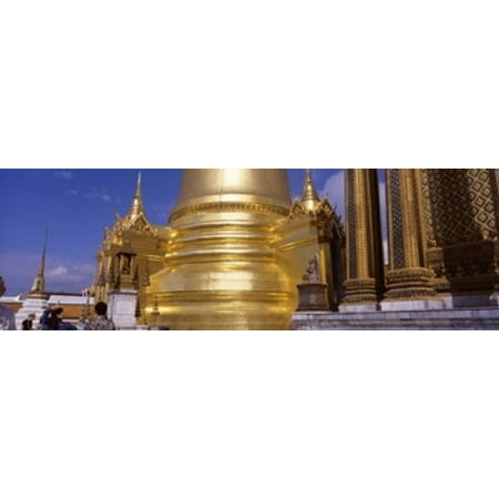Golden stupa in a temple Grand Palace Bangkok Thailand Canvas Art - Panoramic Images (18 x