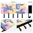 thumbnail image 2 of Colorful Dolphins Key Holder for Wall Mail Holder Organizer with 5 Key Hooks Wall Mount Key Rack with Shelf, 2 of 6