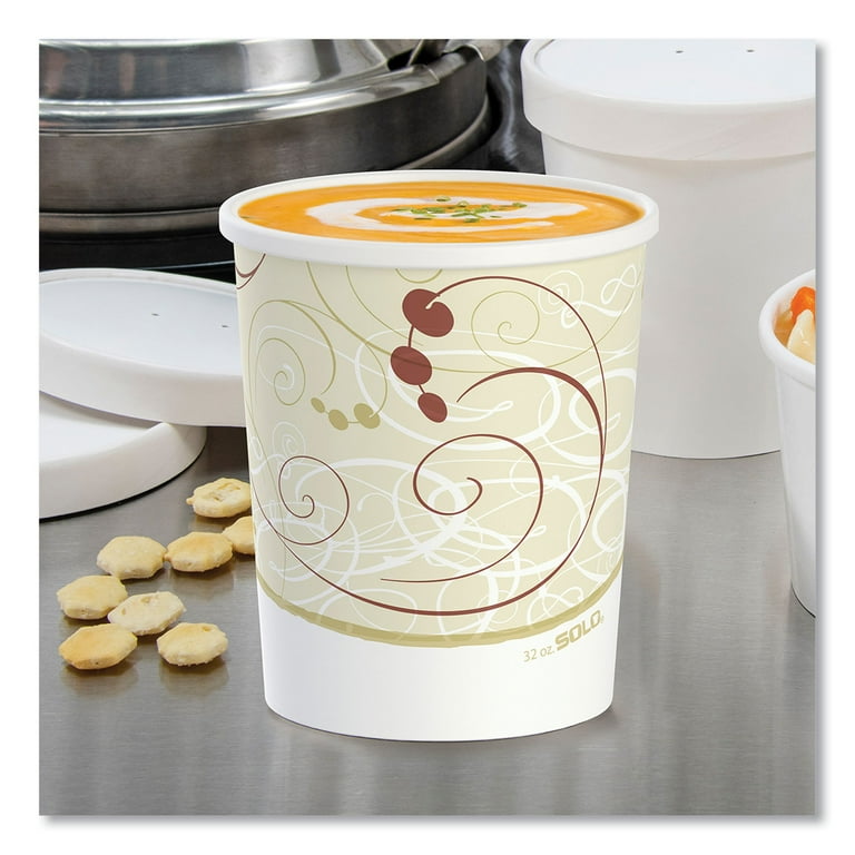 Flexstyle Double Poly Paper Containers, 32 oz, Symphony Design, Paper, 25/Pack, 20 Packs/Carton Flexstyle Double Poly Paper Containers, 32 oz, Symphony Design, Paper, 25/Pack, 20 Packs/Carton