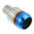 thumbnail image 1 of Unique Bargains Straight Cut Car Exhaust Tail Muffler Tail Pipe 2.5 In Inlet 3.5 In Outlet 7.25 In Length Burnt Blue, 1 of 7