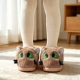 thumbnail image 2 of Kids Cat Plush Slippers, Winter Warm Cartoon Slip On House Slippers, Thick Non Slip Sole Indoor Bedroom Slippers for Girls Boys 5-13 Years, 2 of 8