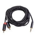 thumbnail image 2 of Cable RCA 1/1,8/3m 2 RCA Aux Cable de sonido Cable de 3,5 mm Conector estéreo a 2RCA Conector de de teléfono para altavoces, reproductor de Yotijar  Cable divisor de audio RCA, 2 of 8
