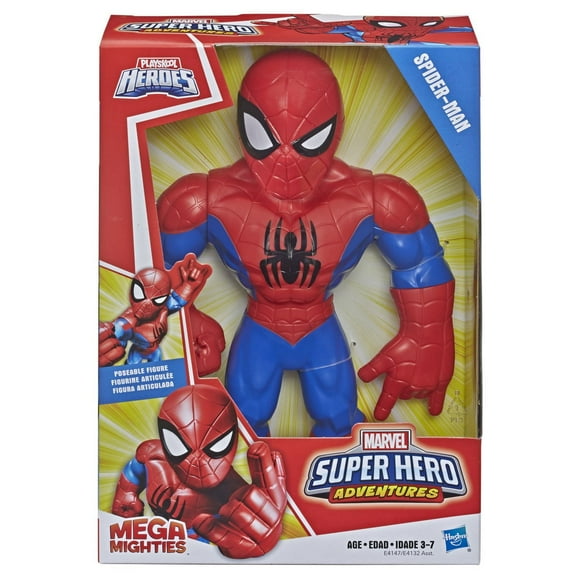 Playskool Heroes Marvel Super Hero Adventures Mega Mighties - Figurine Spider-Man de 25 cm