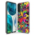 thumbnail image 3 of MUNDAZE Motorola Moto G Power Shockproof Clear Hybrid Protective Phone Case Neon Psychedelic Hippie Wild Flowers Cover, 3 of 5