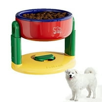 UHIAGREE Elevated Dog Bowls,3-Speed Adjustable Raised Cat Food and Water Bowl Dishes for All Pet,Red