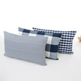thumbnail image 3 of Weerihhol Pillow Cover Navy Blue Decorative Pillow Cover With Plaid Farm Throw Pillows, 3 of 3