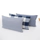 thumbnail image 4 of Funda de cojín azul marino decorativa con estampado a cuadros, 4 of 4